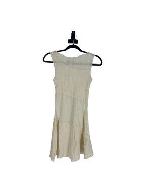 Miss Selfridge Ivory Skater Dress US 2 Eyelet Lace Textured Fit Flare Coquette